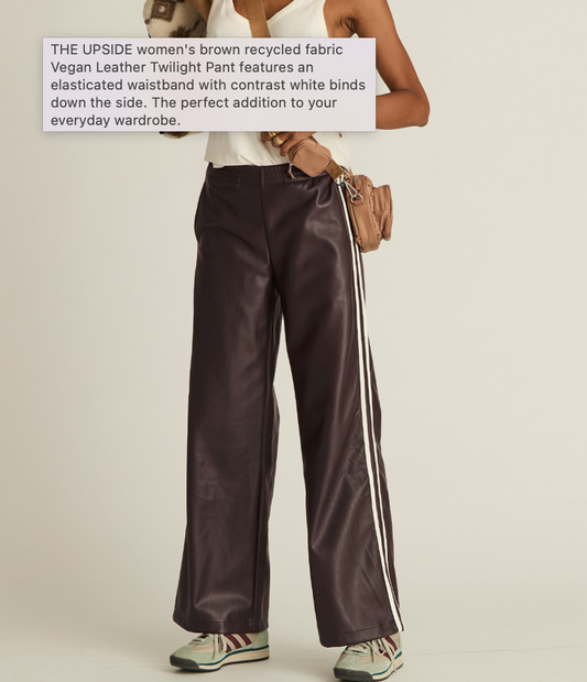 The Upside Vegan Leather Twilight Pant – Women’s Luxe Jogger