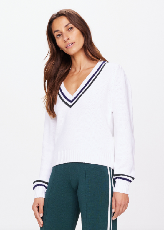 THE UPSIDE SONNY V NECK KNIT SWEATER