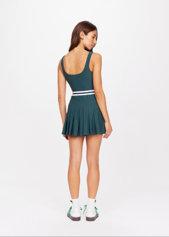 THE UPSIDE PEACHED LUCETTE PLEATED DRESS